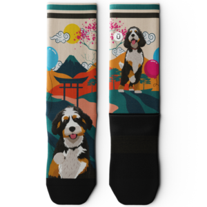 Bernedoodle Athletic Crew Socks