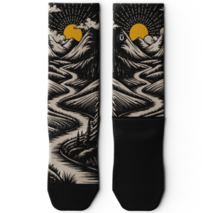 Contrast Valley Athletic Crew Socks