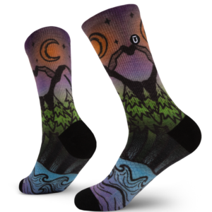 Night Time Bliss Merino Lite Athletic Crew Socks