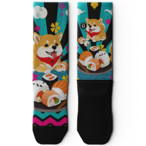 Shiba Roll Athletic Crew Socks