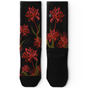 Spider Lily Athletic Crew Socks