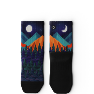 Starry Night Athletic Quarter Socks